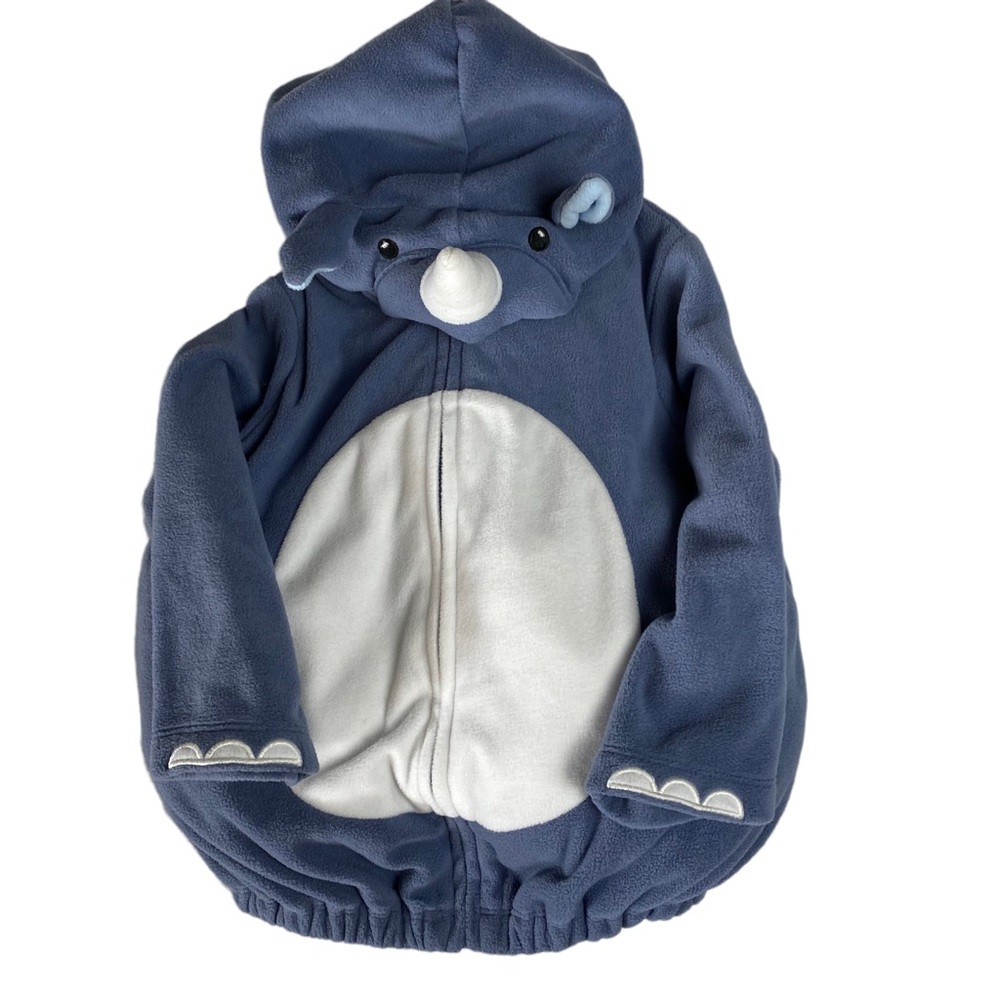 CARTER’S Baby Full Zip Rhino Jacket/Costume with Trunk and Tail Size 18 months